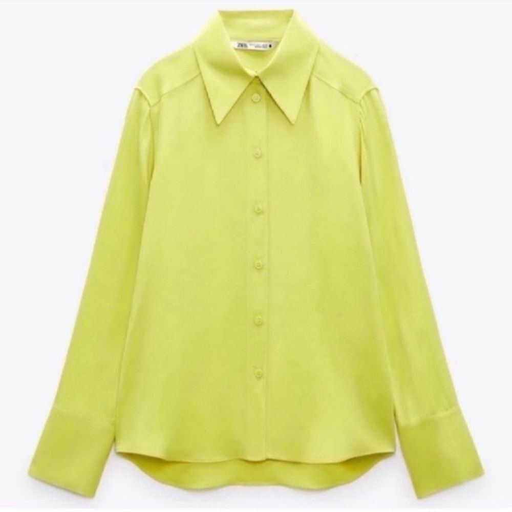 NWT SATIN EFFECT SHIRT Size XS - Picture 13 of 16